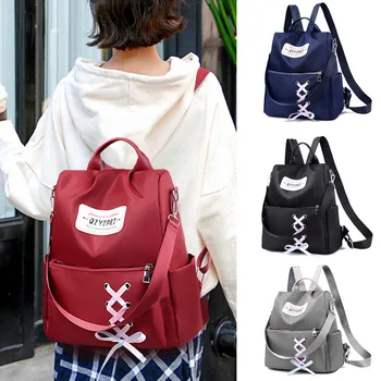 Fashion Girl Fashion Girl Nylon Solid Color Anti-Theft Travel Plecak College Backpack Straps Handba Teenage Girls Backpack #C1 
Fashion Girl Fashion Girl Nylon Solid Color Anti-Theft Travel Plecak College Backpack Straps Handba Teenage Girls Backpack #C1
