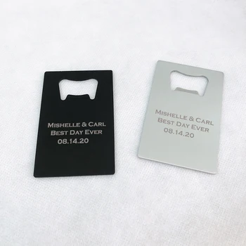 25x Personalized Wedding Party Favor Black Silver Magnetic Bottle Opener Metal Steel Credit Card Beer Bottle Opener with Magnet 
25x Personalized Wedding Party Favor Black Silver Magnetic Bottle Opener Metal Steel Credit Card Beer Bottle Opener with Magnet