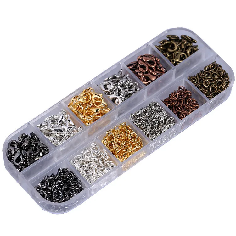 1 Box 7*12mm Lobster Clasp Hook and Open Circle Jump Rings Open Single Loop for DIY Necklace Bracelet Jewelry Making
1 Box 7*12mm Lobster Clasp Hook and Open Circle Jump Rings Open Single Loop for DIY Necklace Bracelet Jewelry Making