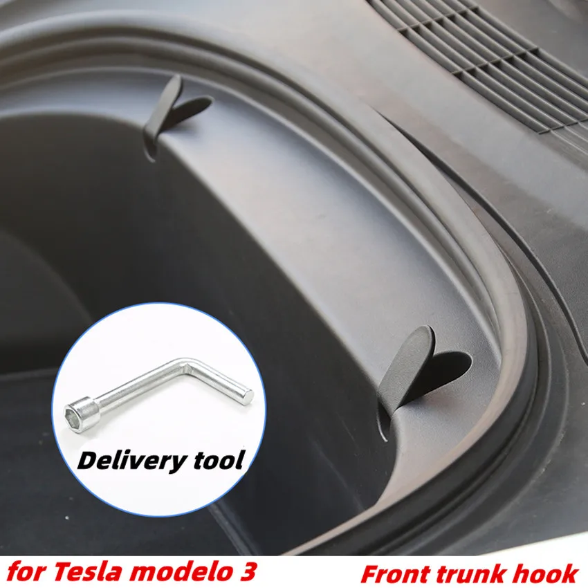 Front Trunk Hook for Tesla Model 3 Accessories ABS 1 Pair Delivery Installation Tool Storage Finishing Auto Fastener Clip Model3
Front Trunk Hook for Tesla Model 3 Accessories ABS 1 Pair Delivery Installation Tool Storage Finishing Auto Fastener Clip Model3