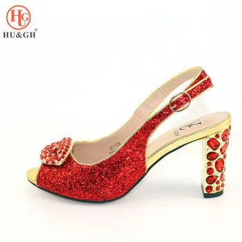 Fashion African Women Red Color High Heels Shoes Women Party Sandals Sexy Wedding Shoes Rhinestones Designs Without Matching Bag
Fashion African Women Red Color High Heels Shoes Women Party Sandals Sexy Wedding Shoes Rhinestones Designs Without Matching Bag