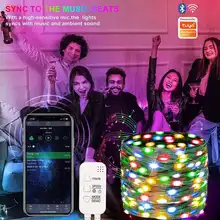 Tuya wifiAPP and voice control method string lights dreamy RGB color Christmas party smart home ball lights string
Tuya wifiAPP and voice control method string lights dreamy RGB color Christmas party smart home ball lights string