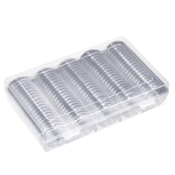 Clear Round Coin Capsule Cases With 10 Sheet Matching Gasket Portable Coin Container Storage Box For 100pcs Coin Collecting
Clear Round Coin Capsule Cases With 10 Sheet Matching Gasket Portable Coin Container Storage Box For 100pcs Coin Collecting