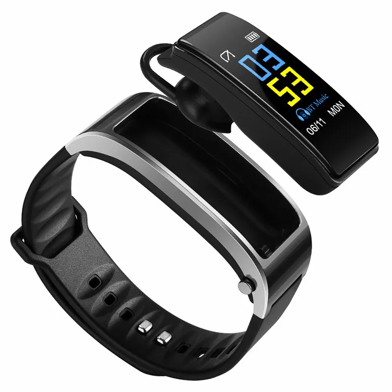 

2019 Smart Bracelet with Bluetooth Headset Talk Smart band Wristwatch Band Pedometer Sleep Monitor Strap 2 in 1 VS band B3 B5