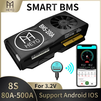 HEYO LiFe Po4 8S Smart Lithium Power bank 24V management system UART bluetooth 200A 300A 500A with faster cooling fan NTC
HEYO LiFe Po4 8S Smart Lithium Power bank 24V management system UART bluetooth 200A 300A 500A with faster cooling fan NTC