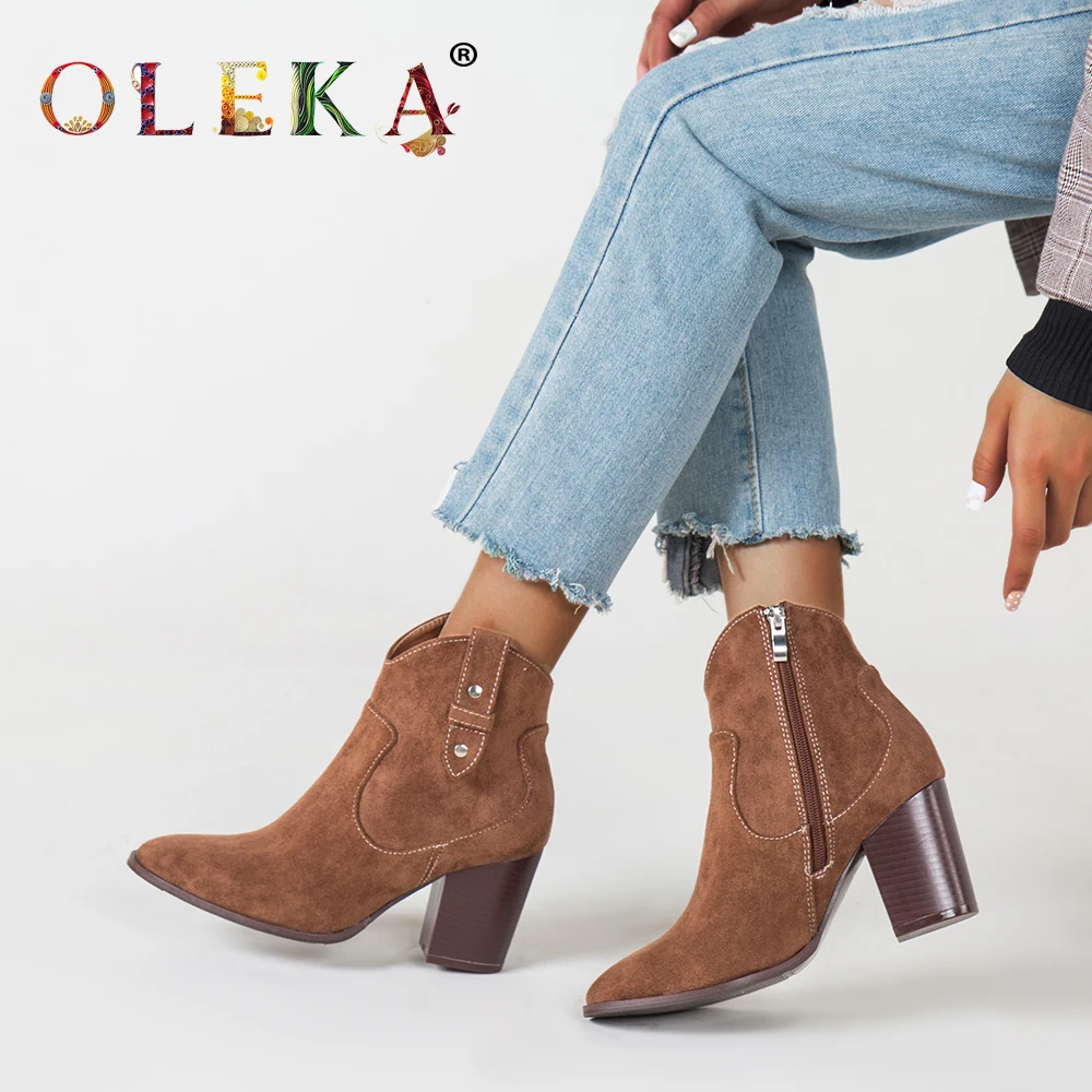 OLEKA Mid-calf Winter Boots Square Heel Metal Decoration Round Toe Ladies Boots Fashion Style Basic Warm Short Plush NewAS544
OLEKA Mid-calf Winter Boots Square Heel Metal Decoration Round Toe Ladies Boots Fashion Style Basic Warm Short Plush NewAS544