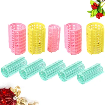 

1 Bag/20pcs Hair Curlers Rollers See-Through Bang Curlers Plastic Hair Rollers Hairstyle Tools (5pcs Large Diameter 3.6, 5pcs M