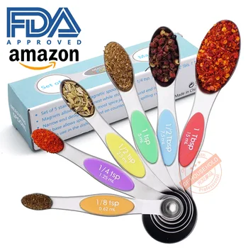 Stainless Steel Colour Both Head Amount Spoon 6 Paper Set To Flavor Spoon Baking Scale Metering Spoon Magnet
Stainless Steel Colour Both Head Amount Spoon 6 Paper Set To Flavor Spoon Baking Scale Metering Spoon Magnet