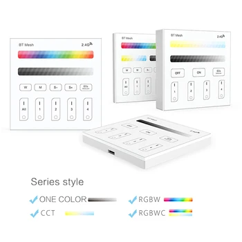 Bluetooth Mesh 2.4GHz Wireless Touch Panel DimmerRGBW LED Smart Remote Controller for Led Strip Lights Lamp Bulb Led Tape Ribbon
Bluetooth Mesh 2.4GHz Wireless Touch Panel DimmerRGBW LED Smart Remote Controller for Led Strip Lights Lamp Bulb Led Tape Ribbon