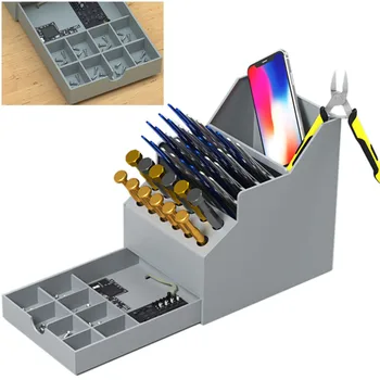 Multifunctional toolbox mobile phone repair desktop finishing storage box Screwdriver element parts box with drawer tool box 
Multifunctional toolbox mobile phone repair desktop finishing storage box Screwdriver element parts box with drawer tool box