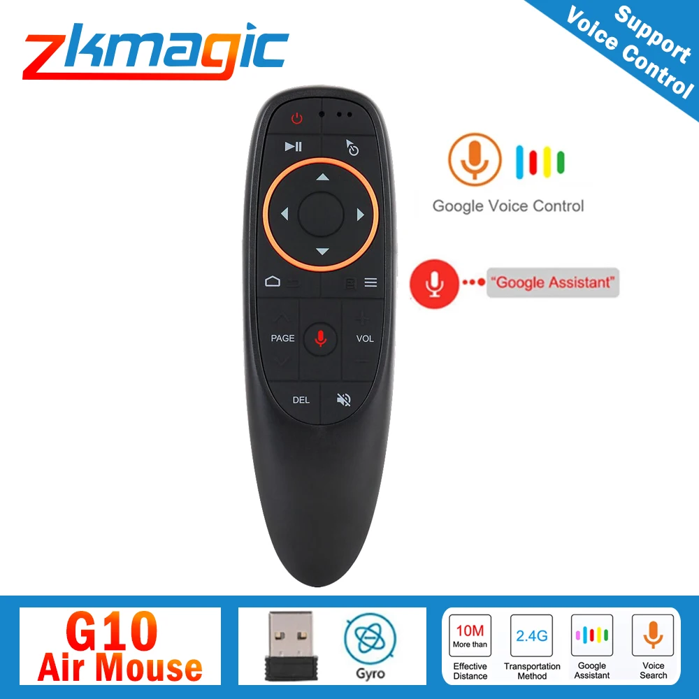G10 Air Mouse Voice Control with 2.4G USB Receiver Gyro Sensing Mini Wireless Smart Remote for Android TV BOX X96mini smart tv
G10 Air Mouse Voice Control with 2.4G USB Receiver Gyro Sensing Mini Wireless Smart Remote for Android TV BOX X96mini smart tv