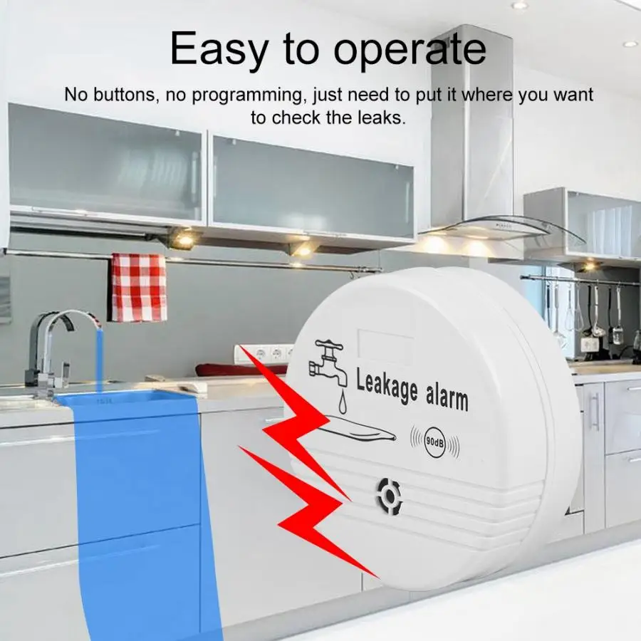 water sensor 90 dB Household Wireless Water Detector Sensor Water age Alarm for Home Kitchen Toilet
water sensor 90 dB Household Wireless Water Detector Sensor Water age Alarm for Home Kitchen Toilet