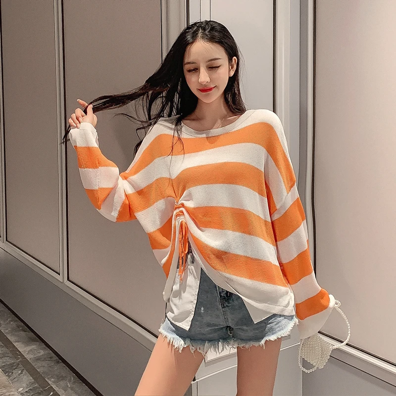 Early autumn new sunscreen turtleneck sweater han edition show thin temperament easy web celebrity striped ice silk knits
Early autumn new sunscreen turtleneck sweater han edition show thin temperament easy web celebrity striped ice silk knits