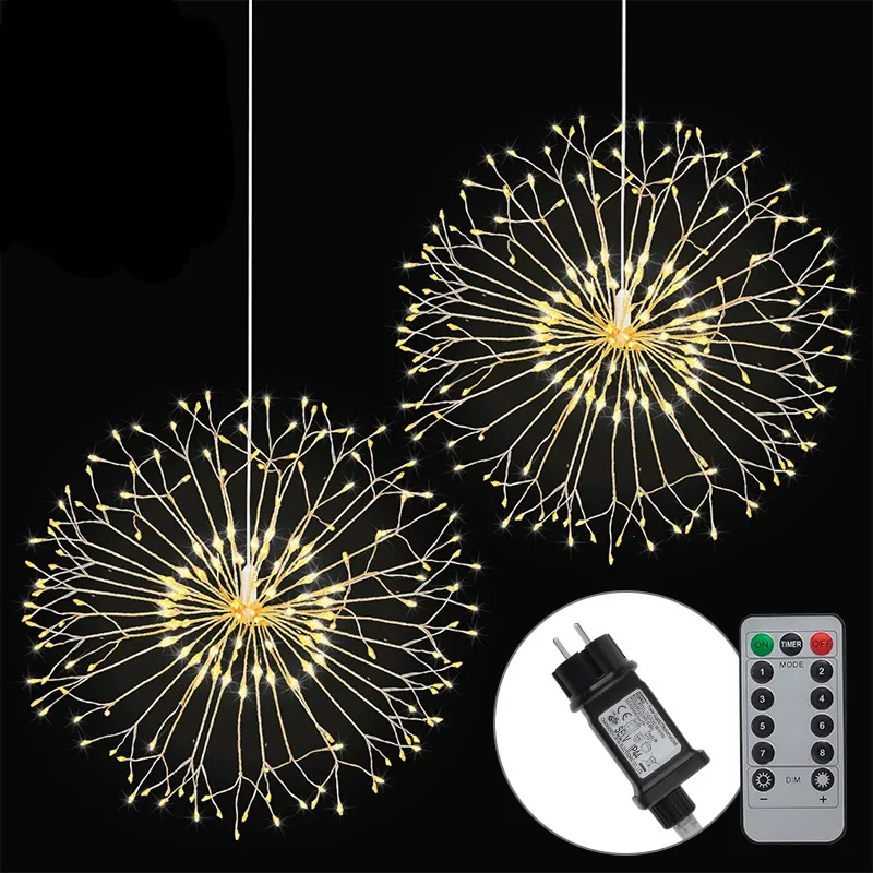 1PCS 198 LED Outdoor IP65 Hanging Starburst String Light Firework Copper Lights Modes Dimmable String Fairy Lights Dropshipping
1PCS 198 LED Outdoor IP65 Hanging Starburst String Light Firework Copper Lights Modes Dimmable String Fairy Lights Dropshipping