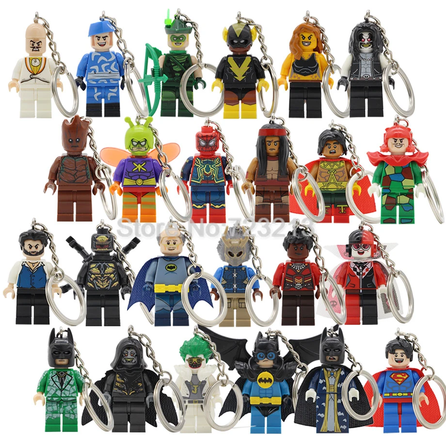 Super Hero Figure Keychain Batman Robin Arrow Eggman Spider Man Nagiya Crazy Quilt Black Vulcan Building Blocks Toys Legoing
Super Hero Figure Keychain Batman Robin Arrow Eggman Spider Man Nagiya Crazy Quilt Black Vulcan Building Blocks Toys Legoing