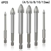 6Pcs 4/5/6/8/10/12mm Efficient Universal Drilling Tool Cemented Carbide Drill Bits Hole Opening Cross Power Tool Parts
6Pcs 4/5/6/8/10/12mm Efficient Universal Drilling Tool Cemented Carbide Drill Bits Hole Opening Cross Power Tool Parts