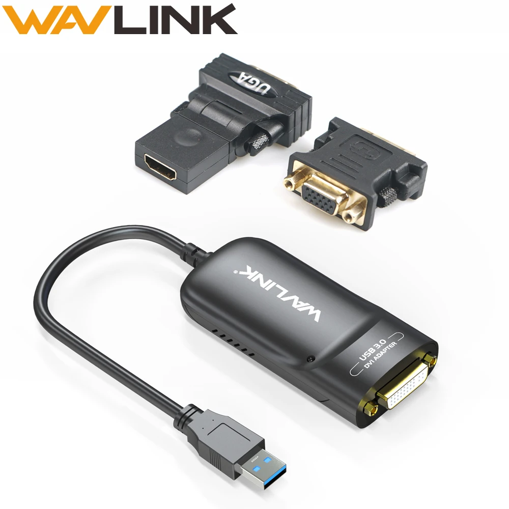 Wavlink USB 3.0 to DVI/HDMI/VGA Graphic Display Adapter 1080P External Video Card adapter Extend/Mirror Screen For Window Mas OS
Wavlink USB 3.0 to DVI/HDMI/VGA Graphic Display Adapter 1080P External Video Card adapter Extend/Mirror Screen For Window Mas OS