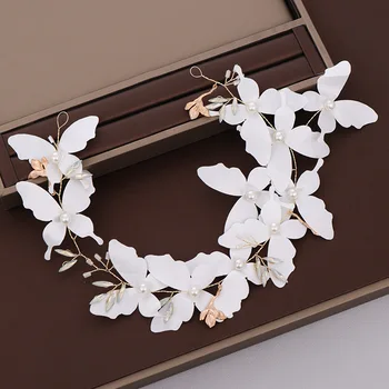 Vintage Handmade Flower Sweet White Butterfly Headband Garland for Women Bridal Hairband Wedding Hair Accessories VL
Vintage Handmade Flower Sweet White Butterfly Headband Garland for Women Bridal Hairband Wedding Hair Accessories VL