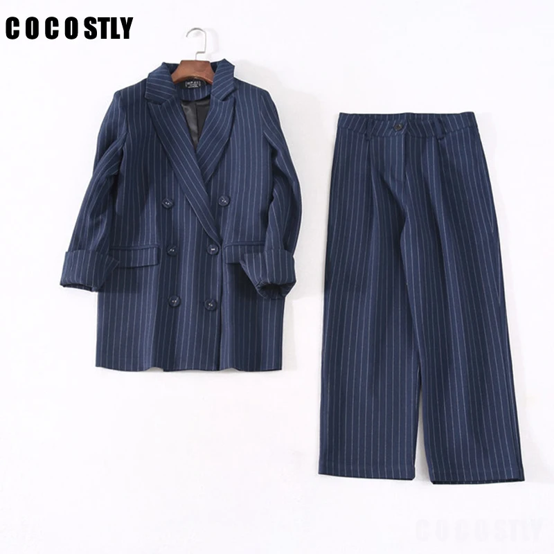 Autumn Pant Suits Women's Set Double Breasted Pockets Blazers+ Trousers Office Lady Suit Women Pants Set
Autumn Pant Suits Women's Set Double Breasted Pockets Blazers+ Trousers Office Lady Suit Women Pants Set