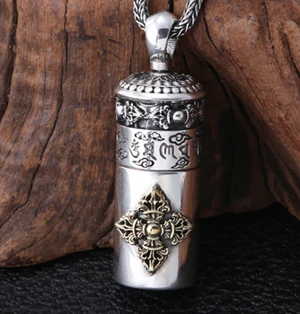 925 sterling Silver Vajra pendant charm Cremation Capsule ash urn holder A2655
925 sterling Silver Vajra pendant charm Cremation Capsule ash urn holder A2655