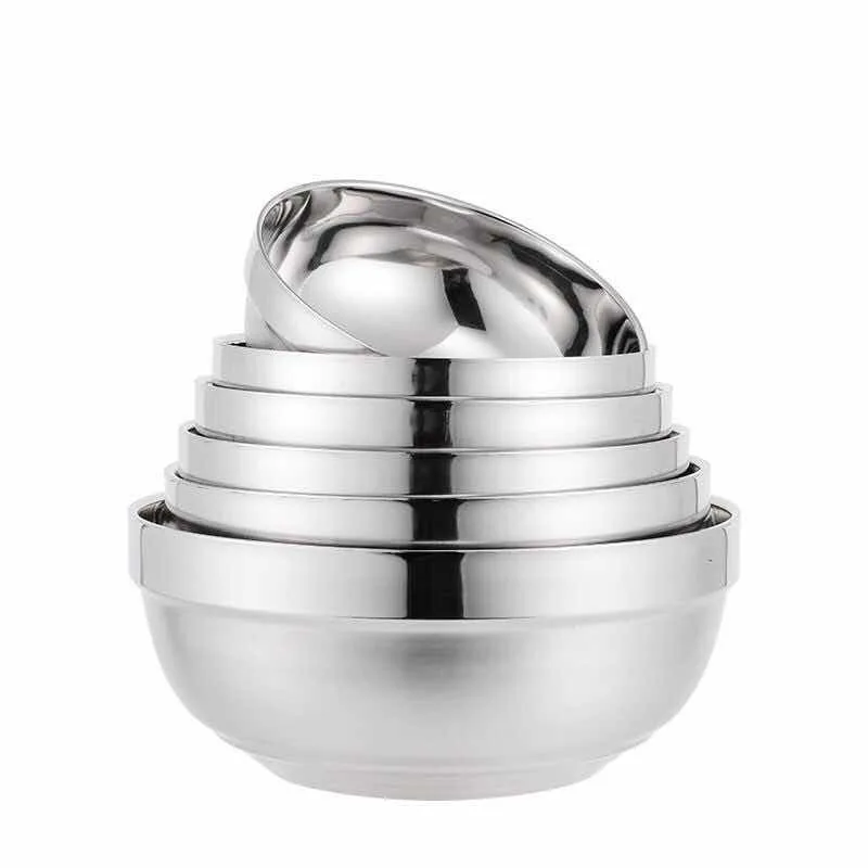 1pcs Double Rice Soup Bowls Round Hot Insulation Container Kitchen Tableware Child Eco-Friendly Mixing Bowl Stainless steel bowl
1pcs Double Rice Soup Bowls Round Hot Insulation Container Kitchen Tableware Child Eco-Friendly Mixing Bowl Stainless steel bowl