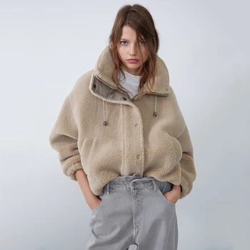ZA Autumn and Winter New Women Lamb Fur Coat Fashion Collar Long Sleeve Pocket Zipper Short Coat Loose Casual Wild Warm Jacket
ZA Autumn and Winter New Women Lamb Fur Coat Fashion Collar Long Sleeve Pocket Zipper Short Coat Loose Casual Wild Warm Jacket