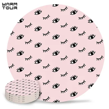 4/6/8 PCS Eyelash Pink Cartoon Eye Placemat Ceramic Drink Coasters Table Decoration Kitchen Accessories Absorbent Moisture 
4/6/8 PCS Eyelash Pink Cartoon Eye Placemat Ceramic Drink Coasters Table Decoration Kitchen Accessories Absorbent Moisture