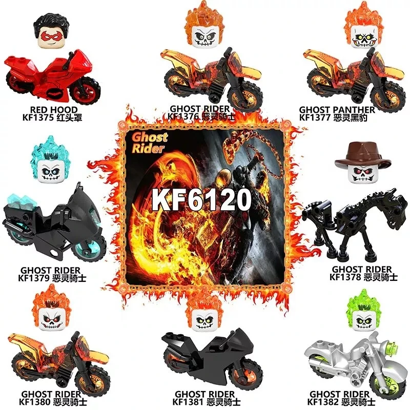 8PCS/set Ghost Rider With Motorcycle Building Block Red Hood Action Figures For Children Collection Toys Blocks
8PCS/set Ghost Rider With Motorcycle Building Block Red Hood Action Figures For Children Collection Toys Blocks