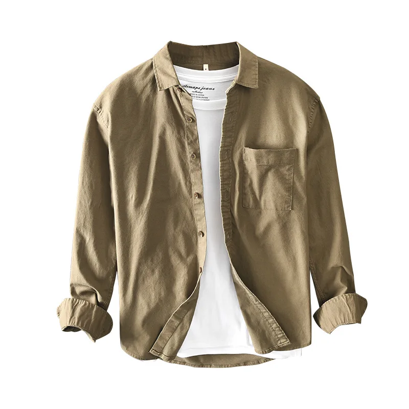 Shirts For Men 2020 Long Sleeved Solid Color Tops male's Slim Military Army Shirt 100% Solid Cotton Tops Men's Shirts
Shirts For Men 2020 Long Sleeved Solid Color Tops male's Slim Military Army Shirt 100% Solid Cotton Tops Men's Shirts