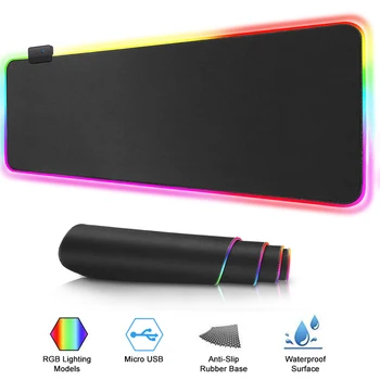 RGB Gaming Mouse Pad Large Mouse Pad Large Computer Mouse Pad Led Backlight Keyboard Desk Mat Colorful Non-slip Mouse Pad
RGB Gaming Mouse Pad Large Mouse Pad Large Computer Mouse Pad Led Backlight Keyboard Desk Mat Colorful Non-slip Mouse Pad