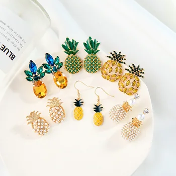 BALANBIU Hawaiian Style Pineapple Earrings For Women Delicate Multicolor Crystal Enamel Fruit Summer Earrings Fashion Jewelry
BALANBIU Hawaiian Style Pineapple Earrings For Women Delicate Multicolor Crystal Enamel Fruit Summer Earrings Fashion Jewelry