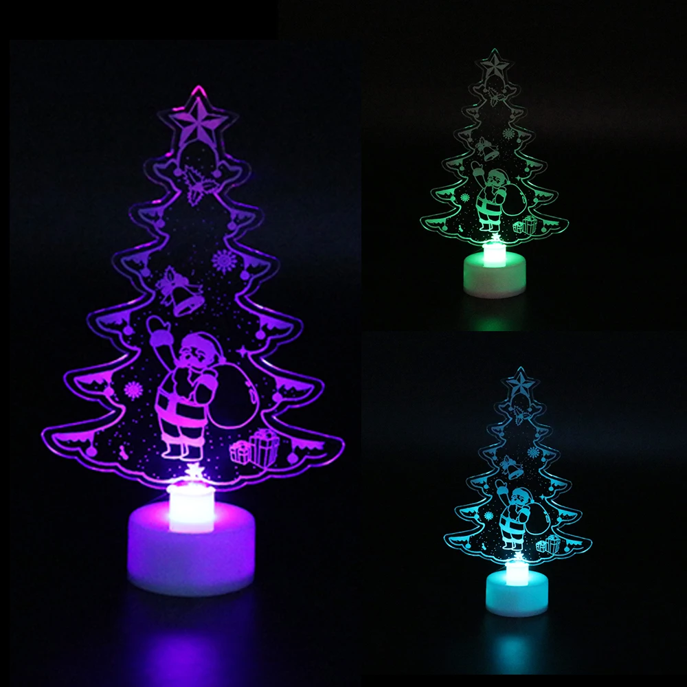 colorful mini led christmas tree christmas snowman santa claus