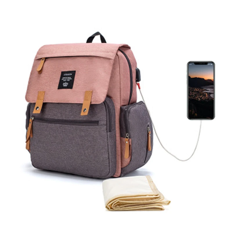 LEQUEEN Brand Diaper Bag Large Capacity Multifunctional USB Nappy Bag Fashion Travel Backpack Designer Nursing Bag for Baby Care
LEQUEEN Brand Diaper Bag Large Capacity Multifunctional USB Nappy Bag Fashion Travel Backpack Designer Nursing Bag for Baby Care