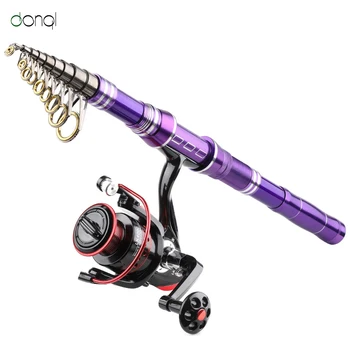 DONQL Spinning Telescopic Fishing Rod Reel Line Combo Full Kit 1.8m-3.0m Carbon Fiber Fish Pole Wheel 100M Line Fishing Set Tool
DONQL Spinning Telescopic Fishing Rod Reel Line Combo Full Kit 1.8m-3.0m Carbon Fiber Fish Pole Wheel 100M Line Fishing Set Tool