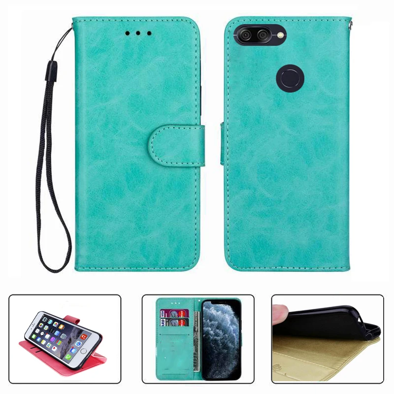 For ASUS ZenFone Max Plus M1 (ZB570TL) X018D Wallet Case Embossing Flip Leather Shell Protective Cover Funda | Мобильные телефоны и
