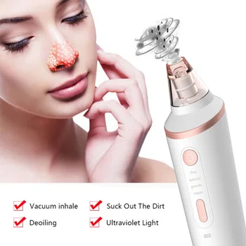 Electric Blackhead Remover Suction Pore Vacuum Cleaner with LED Lighting Spa-Tool Pimple-Removal Skin-Care Deep-Cleaner
Electric Blackhead Remover Suction Pore Vacuum Cleaner with LED Lighting Spa-Tool Pimple-Removal Skin-Care Deep-Cleaner