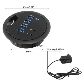 New Mounting In-Desk 4 Ports USB 3.0 Hub High Speed External Expansion Adapter For Laptop PC Computer Tablet Charging Device
New Mounting In-Desk 4 Ports USB 3.0 Hub High Speed External Expansion Adapter For Laptop PC Computer Tablet Charging Device