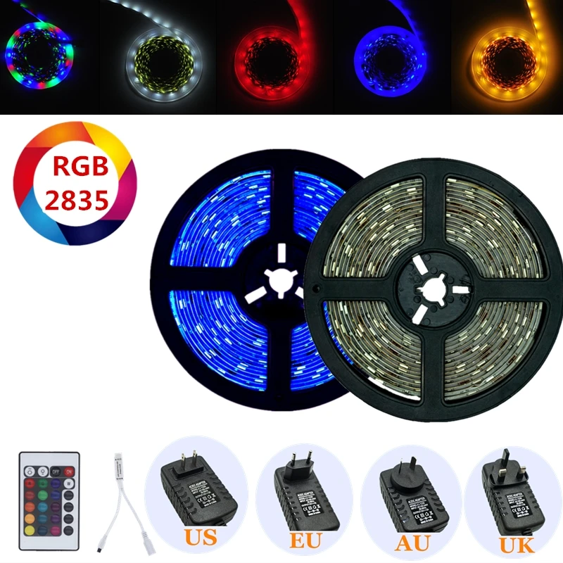 LED RGB SMD 2835 flexible LED light with infrared remote control 5M set of DC12V diode tape suitable for home decoration
LED RGB SMD 2835 flexible LED light with infrared remote control 5M set of DC12V diode tape suitable for home decoration
