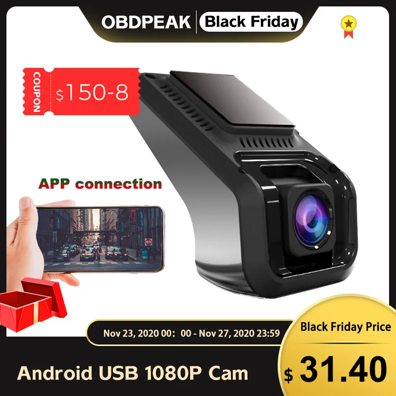 Автомобильный видеорегистратор OBDPEAK X9 Pro Wi Fi Android USB 1080P|Видеорегистраторы| |