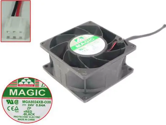 Magic MGA8024XB-O38 DC 24V 0.54A 80x80x38 мм 2-проводной Вентилятор охлаждения сервера
Magic MGA8024XB-O38 DC 24V 0.54A 80x80x38 мм 2-проводной Вентилятор охлаждения сервера