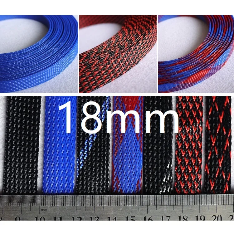 18mm Braided Expandable Sleeve PET Tight Wire Wrap High Density Insulated Cable Harness Line Protector Cover Sheath Single Color
18mm Braided Expandable Sleeve PET Tight Wire Wrap High Density Insulated Cable Harness Line Protector Cover Sheath Single Color