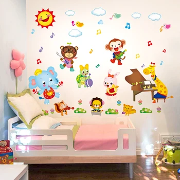 Cartoon Concert Wall Sticker DIY Creative Giraffe Animals Mural Decals for Kids Bedrooms Baby Room Decoration
Cartoon Concert Wall Sticker DIY Creative Giraffe Animals Mural Decals for Kids Bedrooms Baby Room Decoration