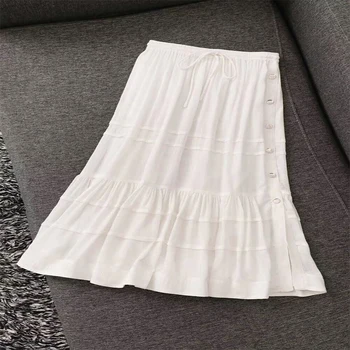 Summer Fashion Women Solid Casual Bow Lace Up Side Split Button Button Midi Skirt
Summer Fashion Women Solid Casual Bow Lace Up Side Split Button Button Midi Skirt