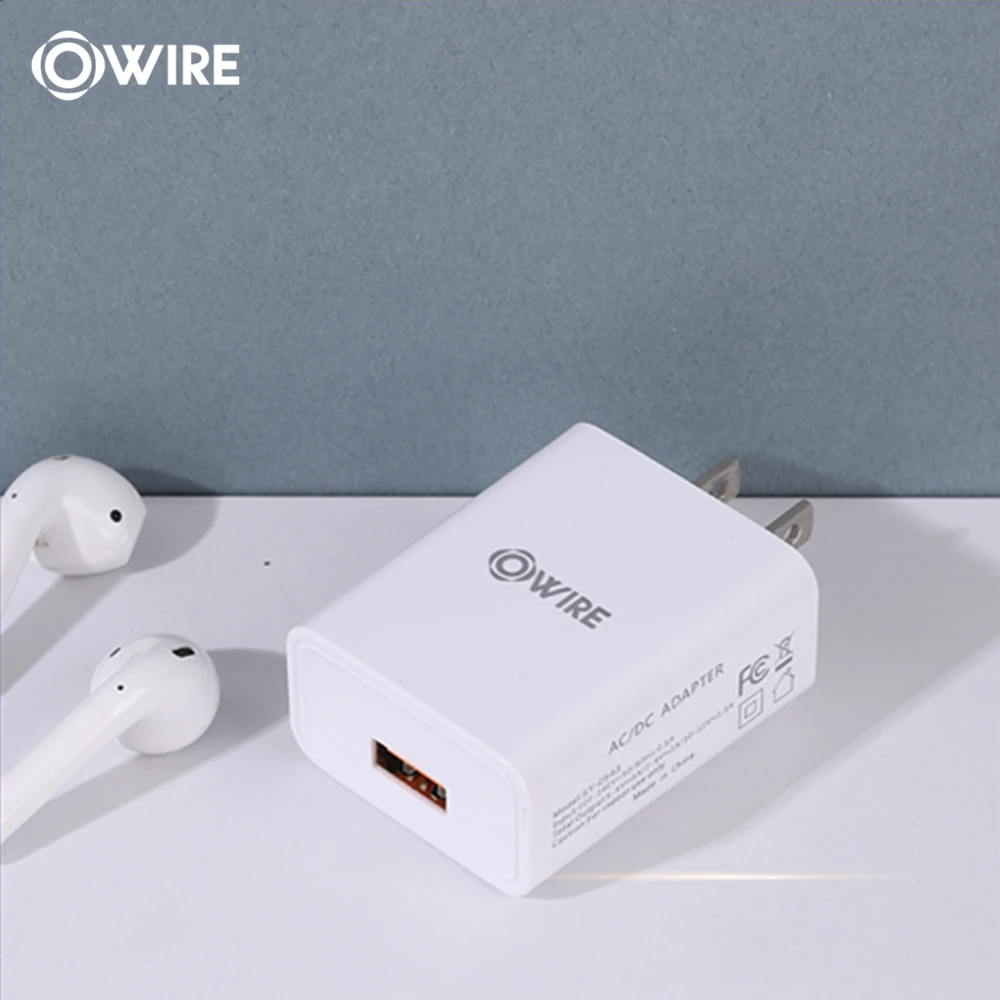 OWIRE USB Quick Charge 3.0 QC 18W USB Charger QC3.0 Fast Wall Charger Mobile Phone Charger for Samsung s10 Huawei Xiaomi iPhone
OWIRE USB Quick Charge 3.0 QC 18W USB Charger QC3.0 Fast Wall Charger Mobile Phone Charger for Samsung s10 Huawei Xiaomi iPhone