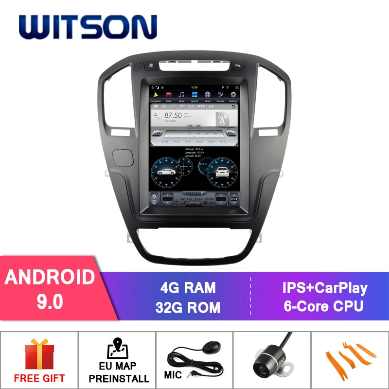 Вертикальный экран WITSON TESLA для OPEL INSIGNIA 2008-2011 / BUICK REGAL 2009 4 ГБ 32 GPS навигация авто