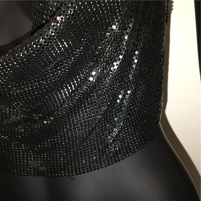 2020 Sexy Backless Sequins Women Crop Tops Handmade Adjustable Halter Tank Camis Summer Cropped Bra Strap Party Vest Blusa