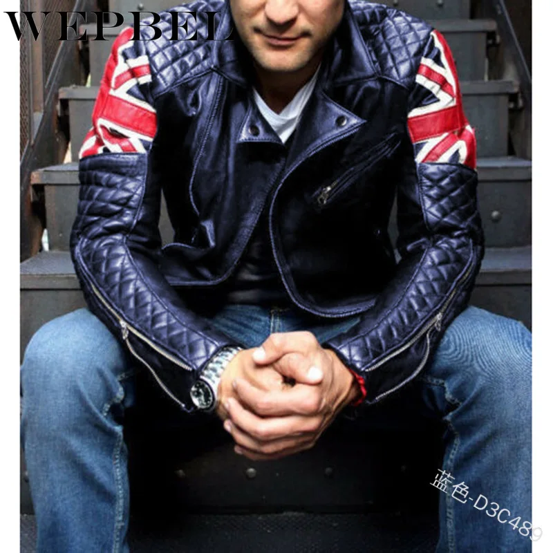 WEPBEL Autumn and Winter Fashion Print Stitching Turn-down Collar Vintage Zipper Jacket Men's Casual Motorcycle PU Jacket
WEPBEL Autumn and Winter Fashion Print Stitching Turn-down Collar Vintage Zipper Jacket Men's Casual Motorcycle PU Jacket