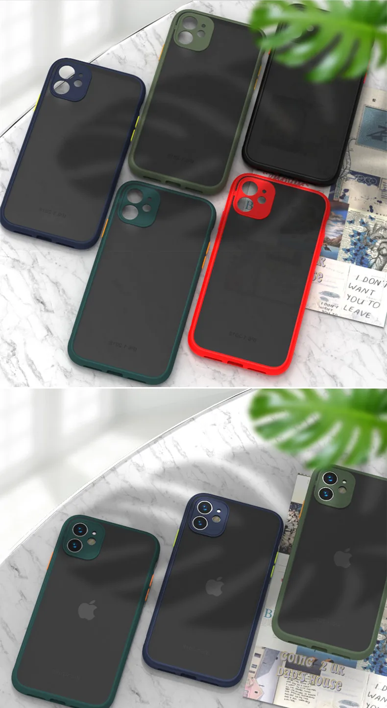 FREE SHIPPING Luxury Clear Matte IPhone Case JKP4344