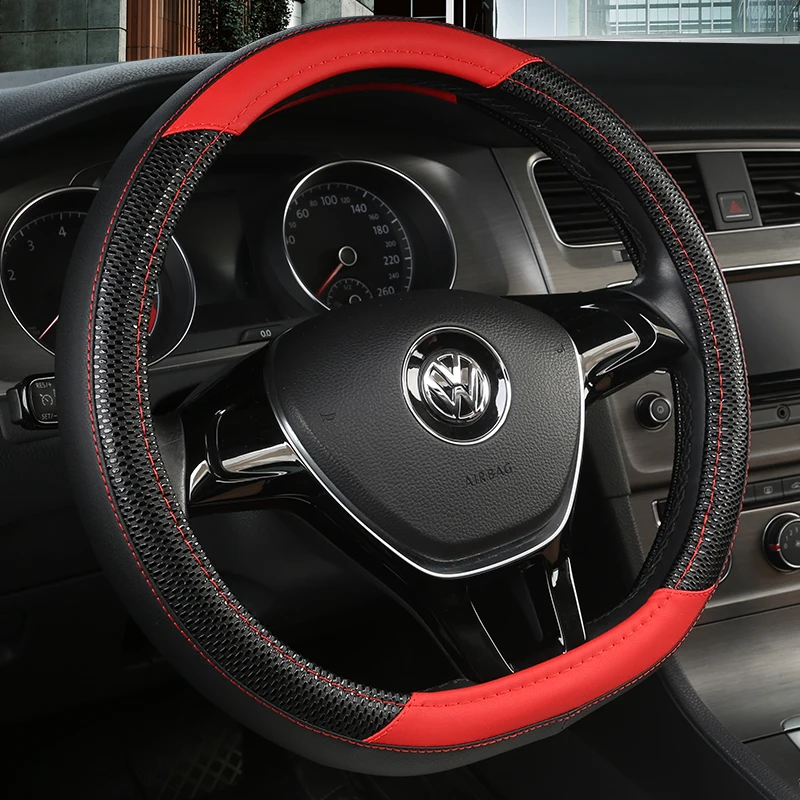 D Shape Leather Car Steering Wheel Cover Four Seasons Steering Wheel Hubs for VW GOLF 7 8 2015 POLO JATTA Interior Accessories
D Shape Leather Car Steering Wheel Cover Four Seasons Steering Wheel Hubs for VW GOLF 7 8 2015 POLO JATTA Interior Accessories