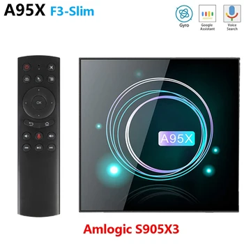 

A95X F3 SLIM Amlogic S905X3 4GB RAM 32GB ROM 5G WIFI Bluetooth 4.0 Android 9.0 4K 8K VP9 H.265 TV Box Support Voice Control(EU P